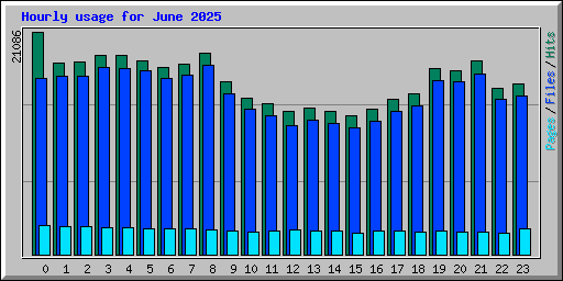 Hourly usage for June 2025