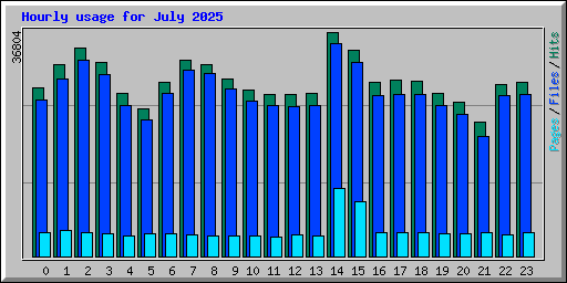 Hourly usage for July 2025